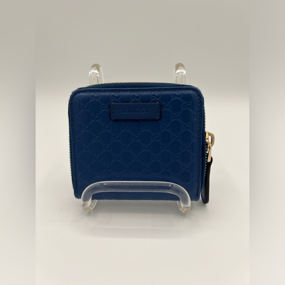 Gucci Blue Gussima Leather Wallet | Zip around style | NWT